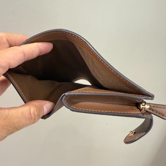 Last 3‼️Coach Medium Corner Zip Wallet Signature Canvas Shell Print CBO36 - Picture 6 of 13